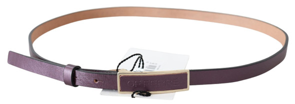 Gold Logo Buckle Waist Leather Skinny Belt Gold Logo Buckle Waist Leather Skinny Belt