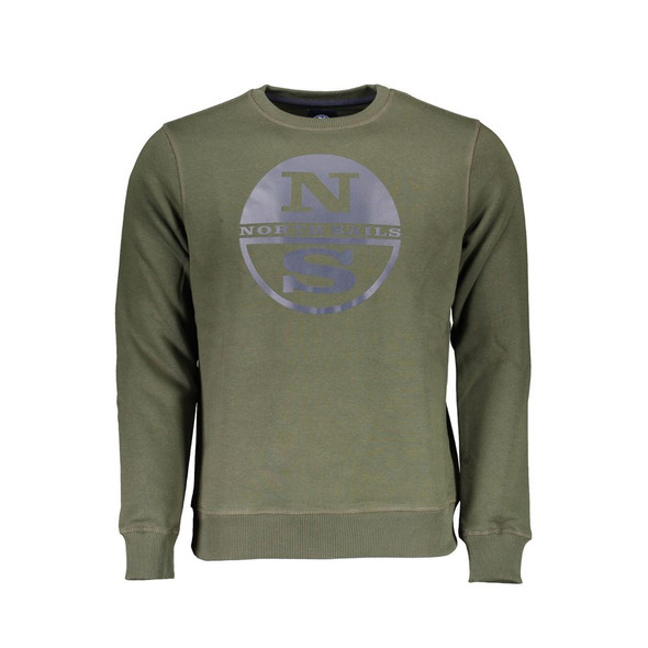 Green Cotton Men Sweater NO-36949 Green Cotton Men Sweater NO-36949