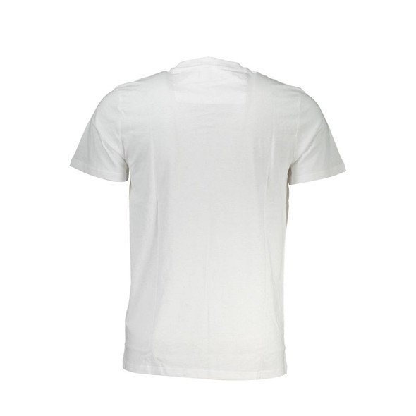 Cavalli Class White Cotton Men T-Shirt CA-36965 Cavalli Class White Cotton Men T-Shirt CA-36965