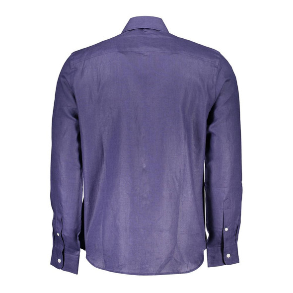 Blue Linen Men Shirt NO-36969 Blue Linen Men Shirt NO-36969