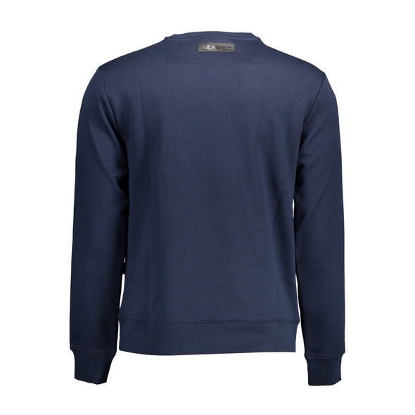 Plein Sport Blue Cotton Men Sweater PL-37020 Plein Sport Blue Cotton Men Sweater PL-37020