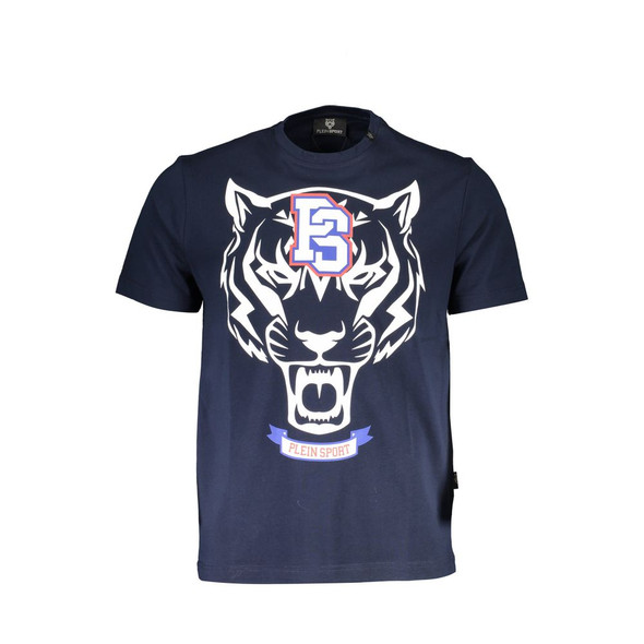 Plein Sport Blue Cotton Men T-Shirt PL-37036 Plein Sport Blue Cotton Men T-Shirt PL-37036