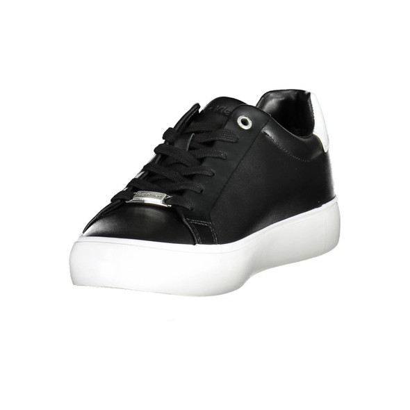 Black Leather Women Sneaker CA-37053 Black Leather Women Sneaker CA-37053