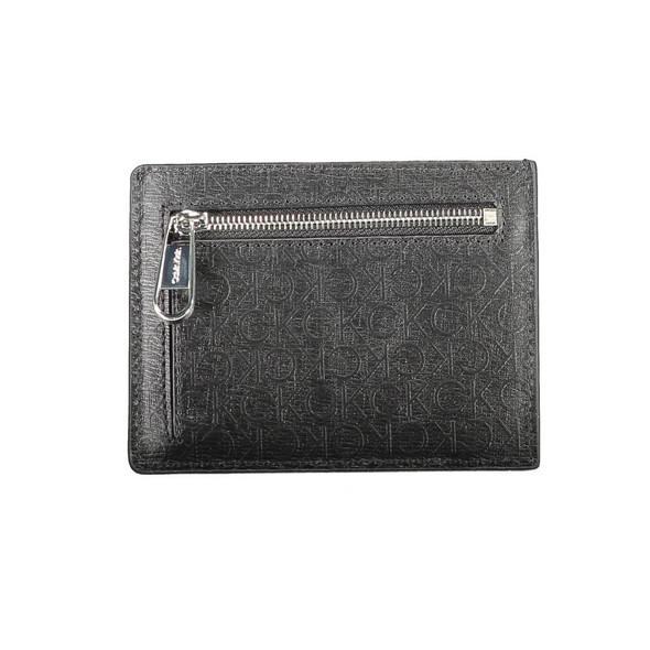 Calvin Klein Black Polyester Men Wallet CA-37055 Calvin Klein Black Polyester Men Wallet CA-37055