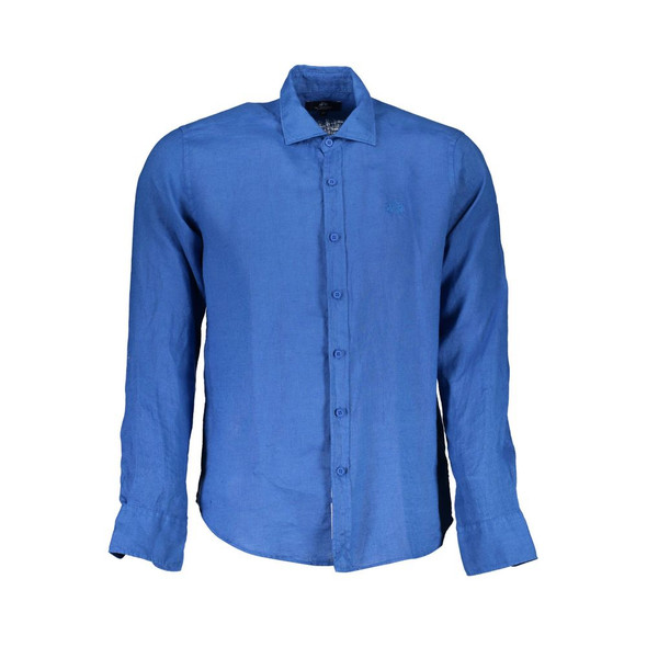 Blue Linen Men Shirt LA-37063 Blue Linen Men Shirt LA-37063