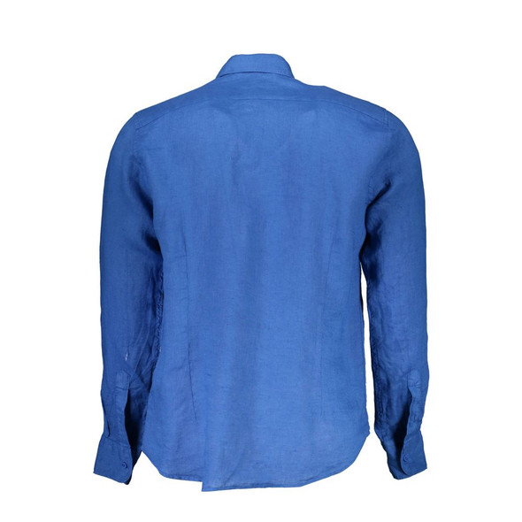 Blue Linen Men Shirt LA-37063 Blue Linen Men Shirt LA-37063