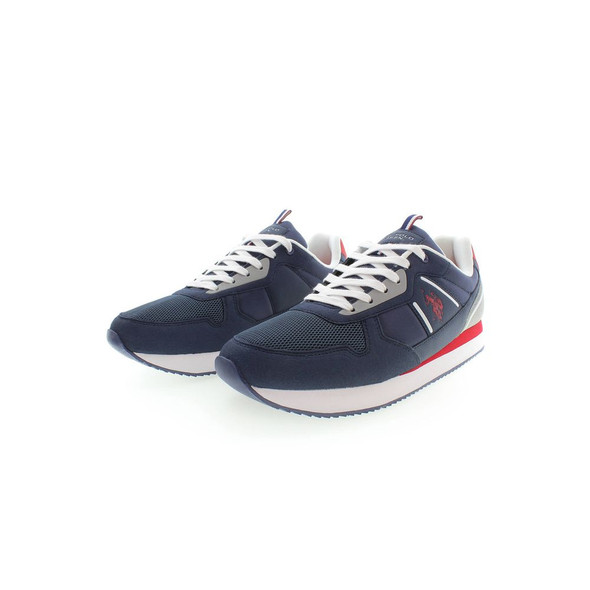 U.S. POLO ASSN. Blue Polyester Men Sneaker US-37028 U.S. POLO ASSN. Blue Polyester Men Sneaker US-37028