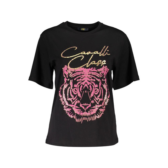 Cavalli Class Black Cotton Women Top Cavalli Class Black Cotton Women Top