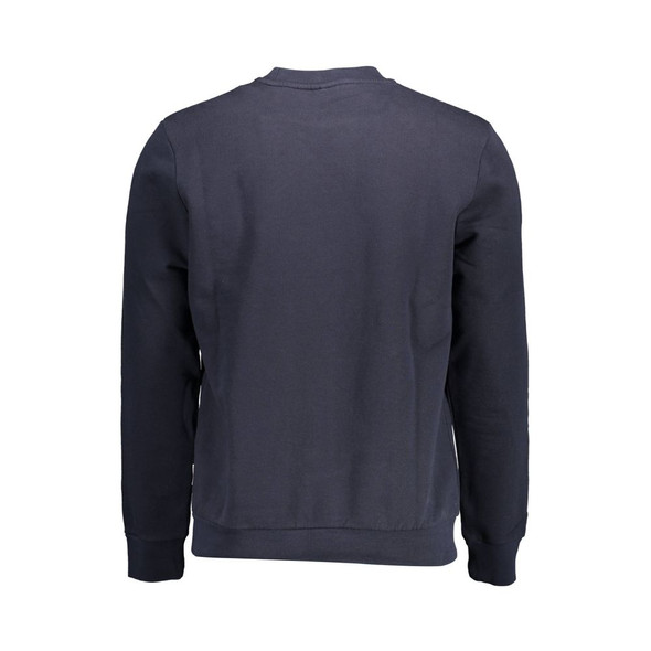 Napapijri Blue Cotton Men Sweater NA-37107 Napapijri Blue Cotton Men Sweater NA-37107