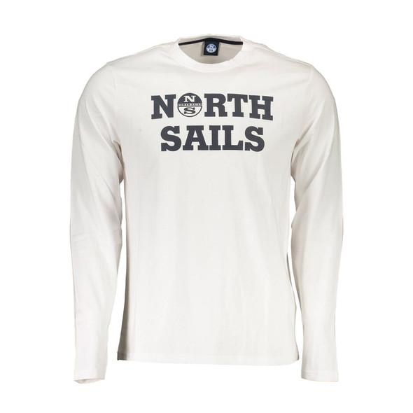 North Sails White Cotton Men T-Shirt NO-37119 North Sails White Cotton Men T-Shirt NO-37119
