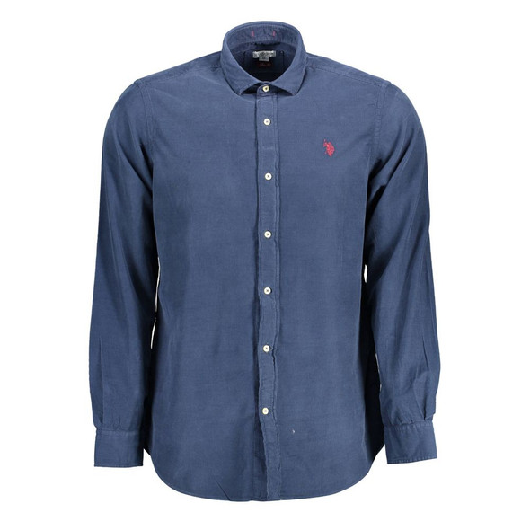 U.S. POLO ASSN. Blue Cotton Men Shirt US-37134 U.S. POLO ASSN. Blue Cotton Men Shirt US-37134