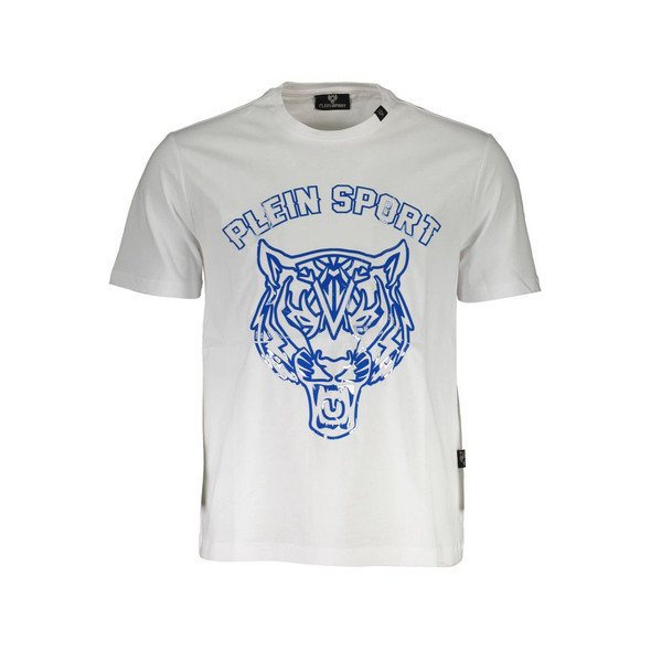 Plein Sport White Cotton Men T-Shirt PL-37167 Plein Sport White Cotton Men T-Shirt PL-37167