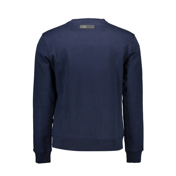 Plein Sport Blue Cotton Men Sweater PL-37204 Plein Sport Blue Cotton Men Sweater PL-37204