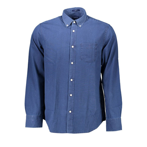 Gant Blue Cotton Men Shirt GA-37194 Gant Blue Cotton Men Shirt GA-37194