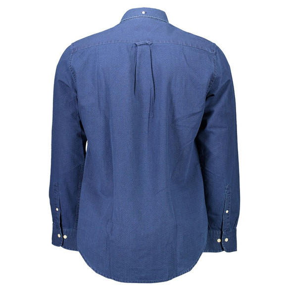 Gant Blue Cotton Men Shirt GA-37194 Gant Blue Cotton Men Shirt GA-37194