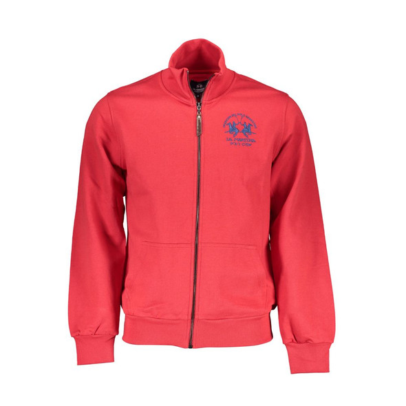 La Martina Red Cotton Men's Sweater La Martina Red Cotton Men's Sweater
