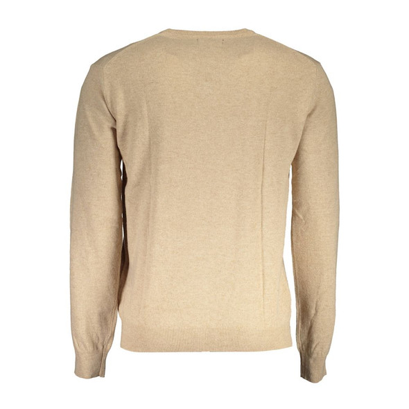 Beige Wool Men Sweater LA-37275 Beige Wool Men Sweater LA-37275