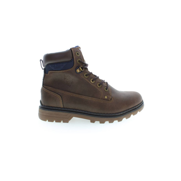 Brown Polyester Men Boot US-37274 Brown Polyester Men Boot US-37274