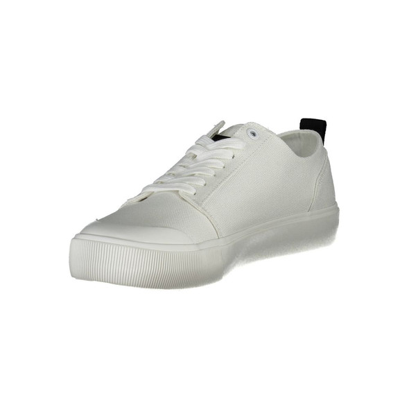 Calvin Klein White Cotton Men Sneaker Calvin Klein White Cotton Men Sneaker