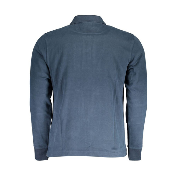La Martina Blue Cotton Men Polo Shirt LA-37337 La Martina Blue Cotton Men Polo Shirt LA-37337