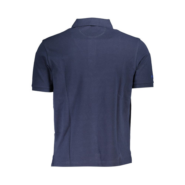 La Martina Blue Cotton Men Polo Shirt LA-37333 La Martina Blue Cotton Men Polo Shirt LA-37333