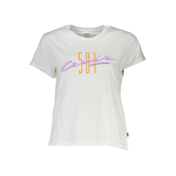 Levi's White Cotton Women T-Shirt LE-37394 Levi's White Cotton Women T-Shirt LE-37394