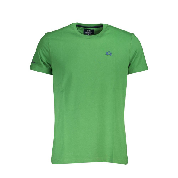 La Martina Green Cotton Men T-Shirt La Martina Green Cotton Men T-Shirt