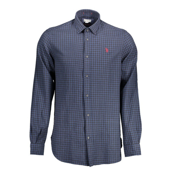 U.S. POLO ASSN. Blue Cotton Men Shirt US-37574 U.S. POLO ASSN. Blue Cotton Men Shirt US-37574