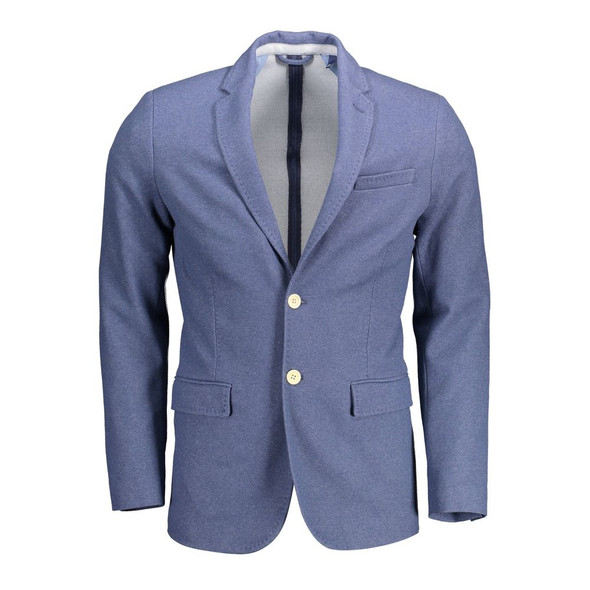 Gant Blue Cotton Men Jacket GA-37614 Gant Blue Cotton Men Jacket GA-37614