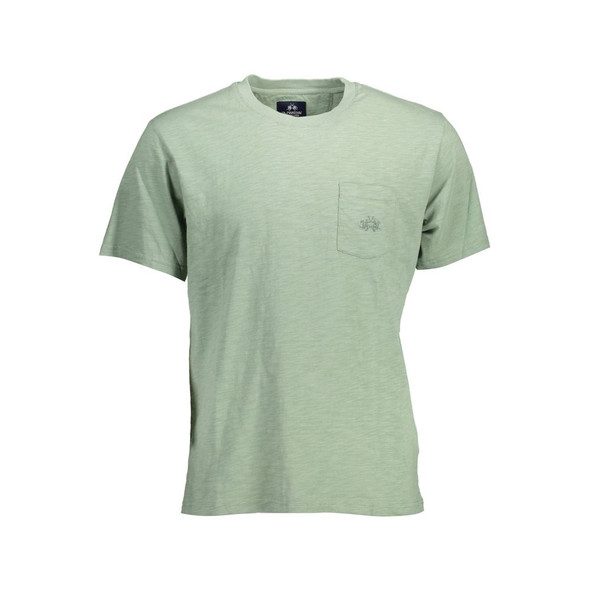 La Martina Green Cotton Men T-Shirt LA-37649 La Martina Green Cotton Men T-Shirt LA-37649