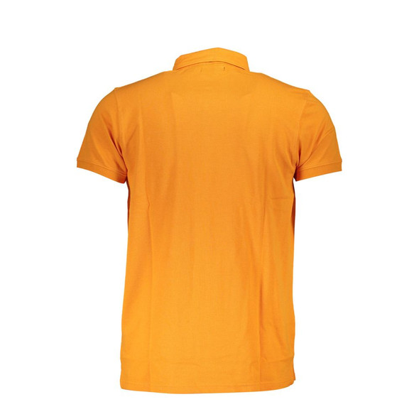Cavalli Class Orange Cotton Men Polo Shirt Cavalli Class Orange Cotton Men Polo Shirt