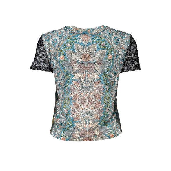 Blue Polyester Women T-Shirt Blue Polyester Women T-Shirt