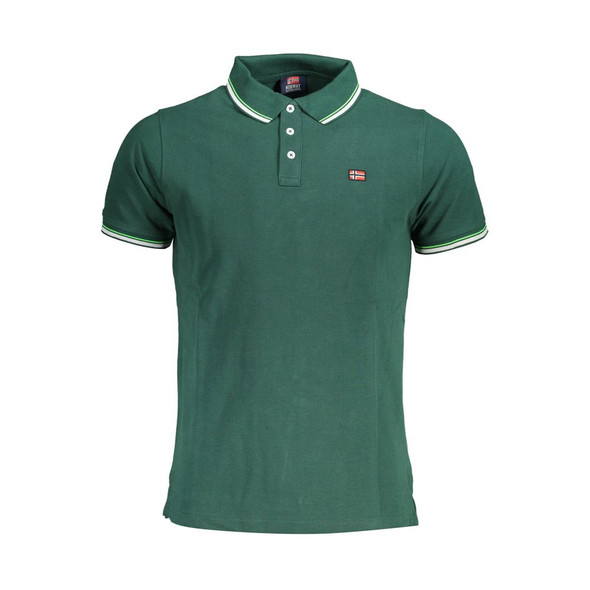 Norway 1963 Green Cotton Men Polo Shirt NO-37899 Norway 1963 Green Cotton Men Polo Shirt NO-37899