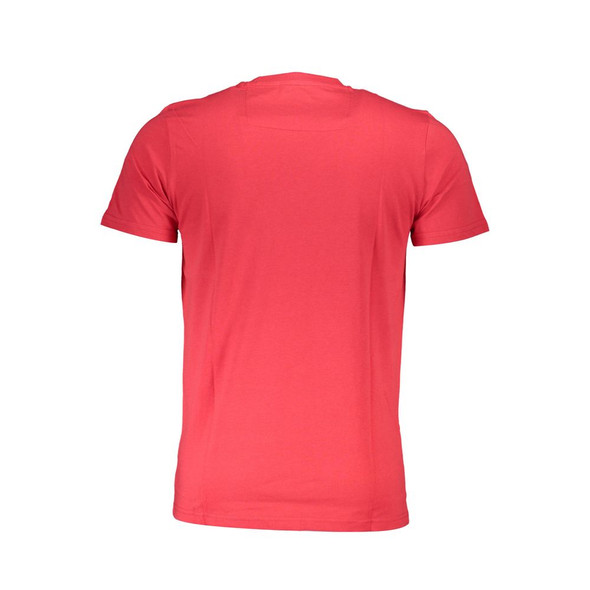 Cavalli Class Red Cotton Men T-Shirt CA-37904 Cavalli Class Red Cotton Men T-Shirt CA-37904