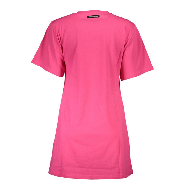 Cavalli Class Pink Cotton Women Top CA-37906 Cavalli Class Pink Cotton Women Top CA-37906