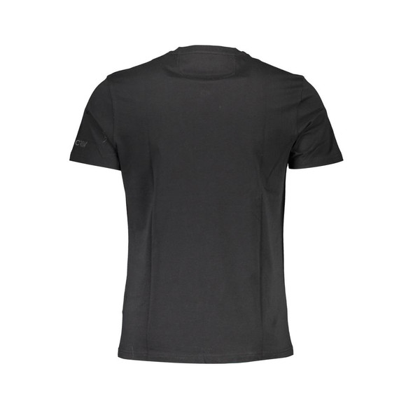 La Martina Black Cotton Men T-Shirt LA-37980 La Martina Black Cotton Men T-Shirt LA-37980