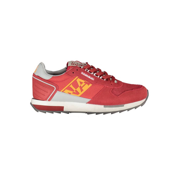 Napapijri Red Leather Men Sneaker Napapijri Red Leather Men Sneaker