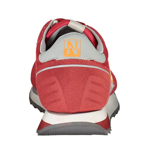 Napapijri Red Leather Men Sneaker Napapijri Red Leather Men Sneaker