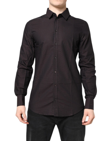 Maroon Jacquard Cotton GOLD Men Dress Shirt Maroon Jacquard Cotton GOLD Men Dress Shirt