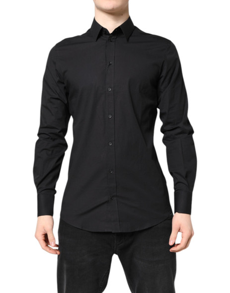 Dolce & Gabbana Black GOLD Cotton Dress Formal Shirt Dolce & Gabbana Black GOLD Cotton Dress Formal Shirt