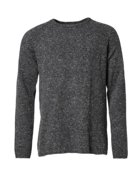Gray Wool Knitted Round Neck Pullover Sweater Gray Wool Knitted Round Neck Pullover Sweater