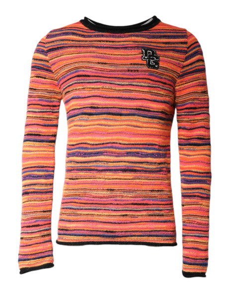Dolce & Gabbana Multicolor Wool DGLogo Knit Pullover Sweater Dolce & Gabbana Multicolor Wool DGLogo Knit Pullover Sweater