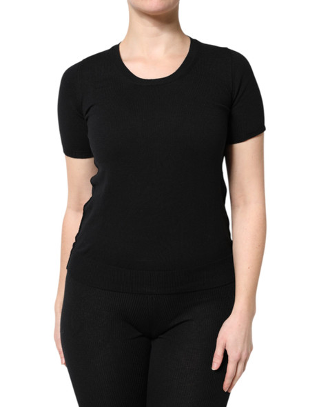 Dolce & Gabbana Black Cotton Round Neck Short Sleeve T-shirt TSH90244 Dolce & Gabbana Black Cotton Round Neck Short Sleeve T-shirt TSH90244