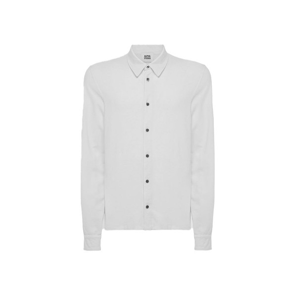 Alpha Studio White Cotton Shirt Alpha Studio White Cotton Shirt