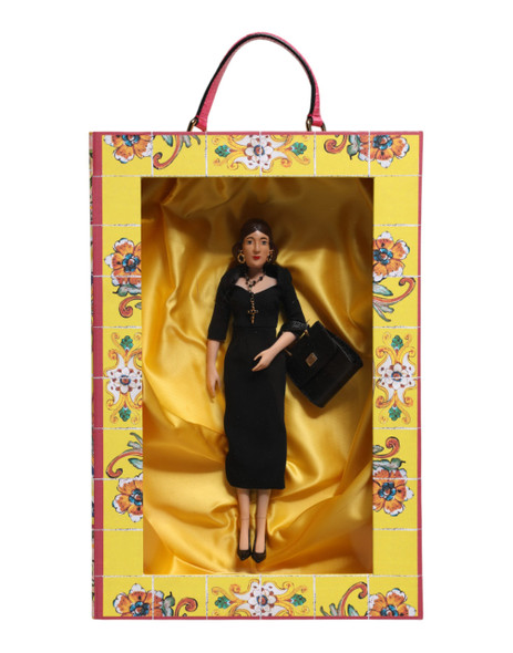 Dolce & Gabbana Black Dress Ceramic Porcelain Fashion Leather Sicily Dolls SMY11093 Dolce & Gabbana Black Dress Ceramic Porcelain Fashion Leather Sicily Dolls SMY11093