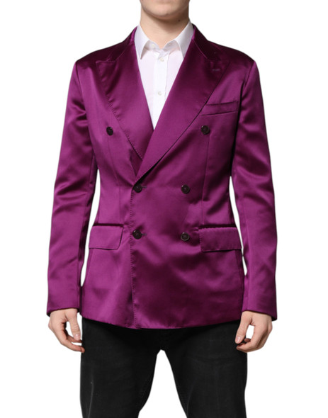 Dolce & Gabbana Purple Double Breasted Men Suit Coat Blazer Dolce & Gabbana Purple Double Breasted Men Suit Coat Blazer