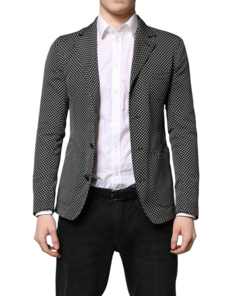 Black White Patterned Men Suit Coat Blazer Black White Patterned Men Suit Coat Blazer