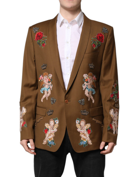 Brown MARTINI Single Breasted Coat Blazer Brown MARTINI Single Breasted Coat Blazer