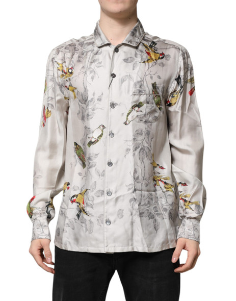 Dolce & Gabbana Multicolor Silk Printed Button Down Shirt Dolce & Gabbana Multicolor Silk Printed Button Down Shirt