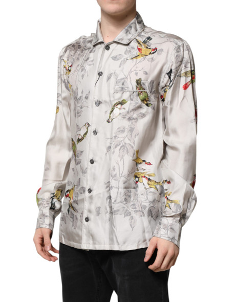 Dolce & Gabbana Multicolor Silk Printed Button Down Shirt Dolce & Gabbana Multicolor Silk Printed Button Down Shirt